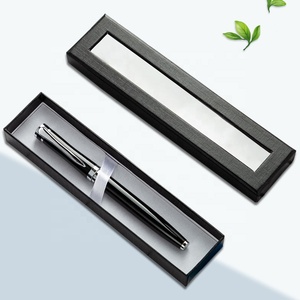 Sang Trọng Kraft Giấy Bút Bao Bì Hộp Quà Tặng Với Cửa Sổ Rõ Ràng Đầy Màu Sắc Rỗng Bi Đài Phun Nước Bút Hiển Thị Trường Hợp - Product Image 3