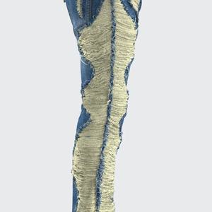 S&L 1pcs Custom HARD <b>WORK</b> Perimeter <b>Jeans</b>/ Men's Distressed Street-wear Pants/Trousers - Product Image 3