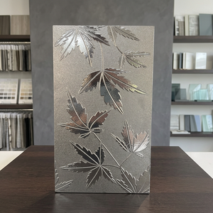 Carreaux muraux décoratifs 3D en céramique imprimés numériquement, effet verre glacé, pour fond TV, design Or et Argent - Product Image 1