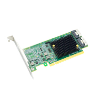 LRNV9F24 PCI Express 4.0 X16 vers deux SlimSAS SFF-8654 8i avec adaptateur Retmer