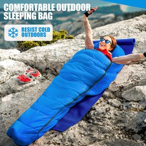 Sac de couchage d'extérieur personnalisable avec logo pour adultes, épais, chaud et portable, idéal pour le camping printemps-automne, vente en gros pour hommes et femmes - Product Image 3