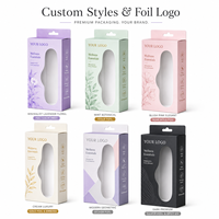 Boîte en papier personnalisée à faible coût avec fenêtre pour l'emballage de produits vibrants pour adultes, avec trous de suspension intégrés et impression couleur
