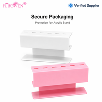 Organisateur d'outils pour extensions de cils Fubowen en acrylique, support de pince à épiler à 6 fentes, présentoir professionnel pour outils de maquillage et de beauté