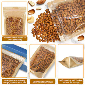 <span class=keywords><strong>Achat</strong></span> en gros Emballage <span class=keywords><strong>transparent</strong></span> personnalisé Sacs à fermeture éclair en papier kraft en <span class=keywords><strong>plastique</strong></span> <span class=keywords><strong>transparent</strong></span> biodégradable compostable Pe - Product Image 2