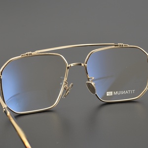 Lunettes de vue multifocales transparentes pour hommes, monture polygonale de luxe, nouveauté de Noël, verres de lecture - Product Image 3