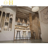 Comptoir de café moderne pour intérieur commercial, design élégant, dessus en marbre noir, comptoir de bar pour hôtel, restaurant, vitrine de présentation de café