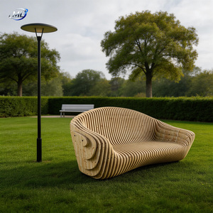 Sillón de Madera Cuadrado Moderno con Diseño Ecológico para Uso en Villas, Casas de Lujo y Escuelas - Product Image 6