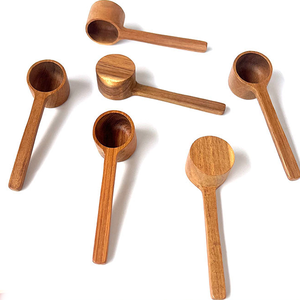 Cuillère doseuse en bois écologique 15g, cuillère en bois d'acacia pour protéines, lait en poudre, thé, sel - Product Image 1