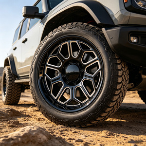 Jantes en alliage d'aluminium haute performance 22x12J 6x139.7 Noir brillant Multi-rayons Design H pour Pick-up et SUV Toyota/Prado - Product Image 5