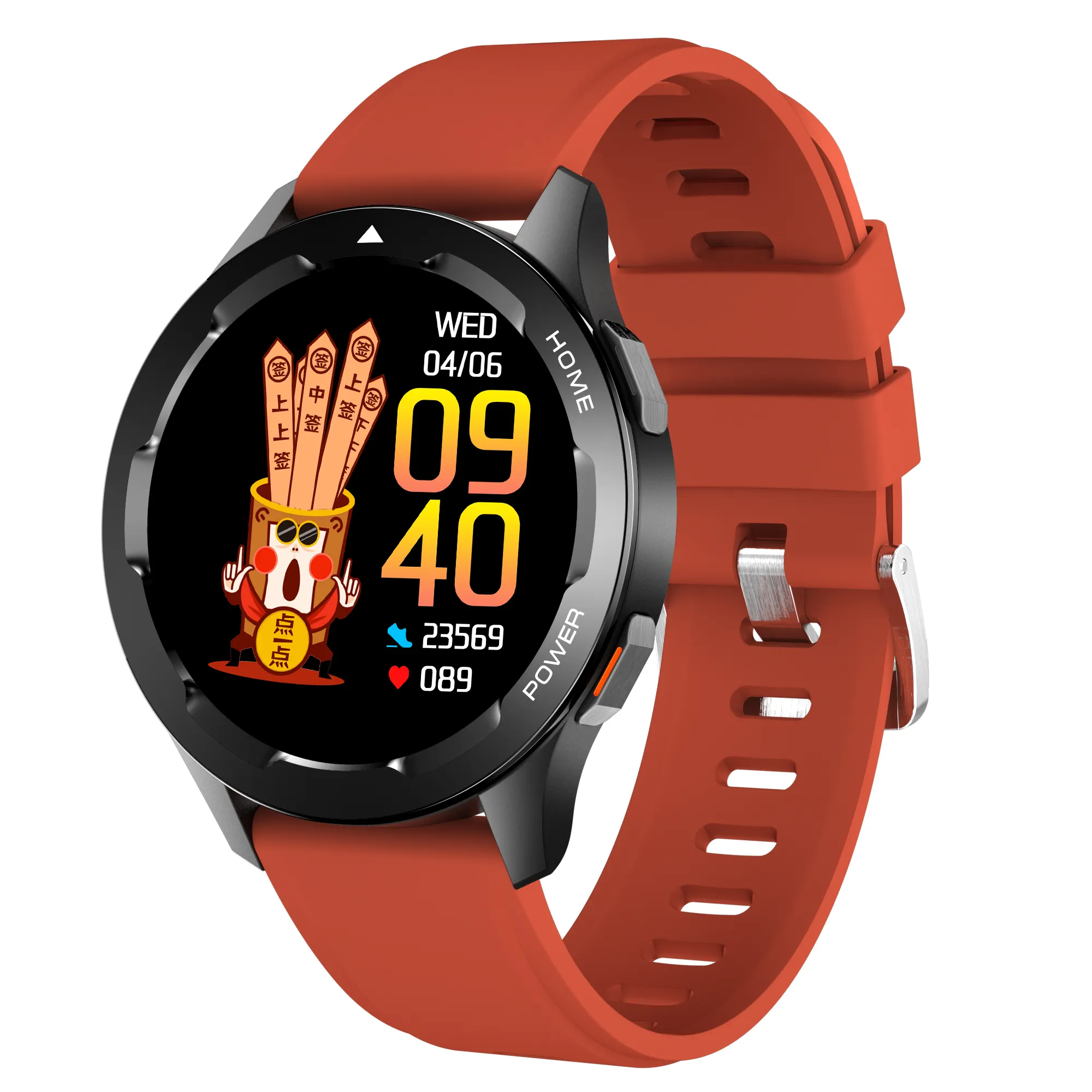 Kyboton Smartwatch 300Mah Batería de larga duración NFC BT Llamada IP67 Rastreador de fitness a prueba de agua Medición de temperatura corporal Reloj inteligente