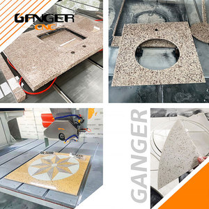 GANGER 5 AXIS CNC Fregadero Máquina de corte Automático Granito Mármol Piedra Encimera Corte Perfilado Tipo de pulido Sierra de puente - Product Image 3