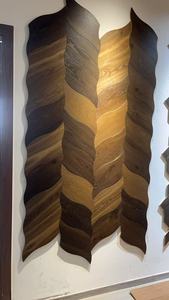 Plancher en chêne blanc ciré, design contemporain en forme d'éventail, écologique, résistant <span class=keywords><strong>à</strong></span> <span class=keywords><strong>l</strong></span>'<span class=keywords><strong>eau</strong></span>, installation flottante facile, ABCD, salon - Product Image 4