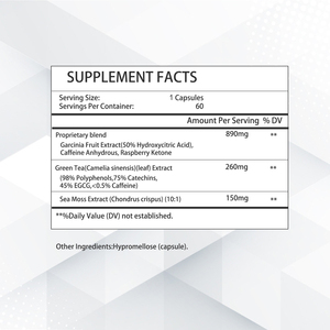 Cápsulas Quemagrasas Garcinia Cambogia, Cetonas de Frambuesa, Extracto de Té Verde para Apoyo en la Pérdida de Peso y Control del Apetito - Product Image 2