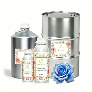 Huile parfumée concentrée longue durée à l'odeur de rose bleue, sans danger pour la peau, pour la fabrication artisanale de savons à froid et les parfums - Product Image 1