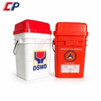 Ember Penyimpanan Darurat 20L Langsung dari Pabrik dengan Tutup dan Pegangan untuk Bantuan Kemanusiaan