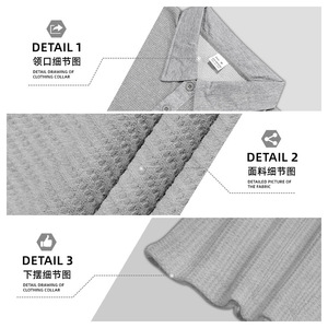 L'usine produit principalement des polos décontractés à col rond, respirants, en tissu gaufré, personnalisables, de style européen et américain, pour l'été. - Product Image 3