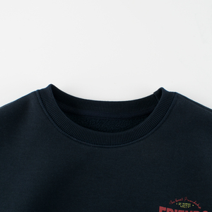Col rond épaules dénudées manches longues garçons haut décontracté vêtements pour enfants sweats - Product Image 4