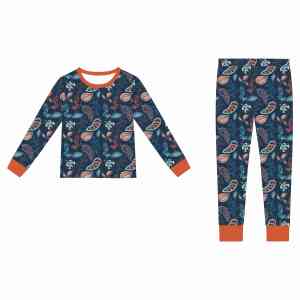 Combinaison pour bébé garçon et fille, nouvelle, personnalisée, en bambou doux et élasthanne, confortable, respirante, avec fermeture éclair bidirectionnelle, pyjama deux pièces - Product Image 1