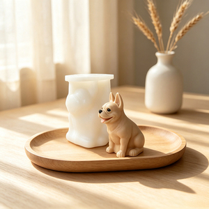 Moule en silicone platine 3D <span class=keywords><strong>Bouledogue</strong></span> Français avec langue sortie, sans BPA, qualité alimentaire, pour <span class=keywords><strong>chocolat</strong></span>, bonbons, résine époxy, savon, motif personnalisé, ODM - Product Image 2