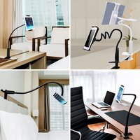 Support de tablette flexible à long bras réglable, support de tablette flexible pour bureau, lit et téléphone portable
