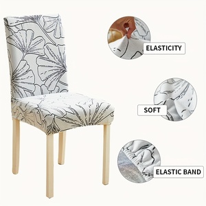 <span class=keywords><strong>Housse</strong></span> <span class=keywords><strong>de</strong></span> <span class=keywords><strong>chaise</strong></span> <span class=keywords><strong>de</strong></span> salle à manger Kongyu Home Textiles en Spandex <span class=keywords><strong>extensible</strong></span>, motif feuille <span class=keywords><strong>de</strong></span> Monstera, impression artistique, ajustement universel élastique, vente en gros - Product Image 4