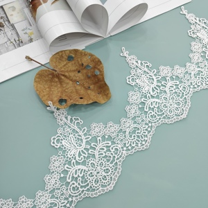 Dentelle soluble dans l'eau en gros pour textiles de maison, accessoires de dentelle multicolores pour la couture, garniture en dentelle de polyester, articles de mode de Dubaï - Product Image 1