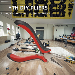 YTH คีมหนีบจมูกแบบเข็มเรียบเครื่องมือต่อผมทำด้วยตัวเองเครื่องมือต่อผมเหล็กคาร์บอนสูงปลอดภัยต่อเครื่องประดับชุบนิกเกิล - Product Image 2