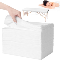 Draps plats jetables imprimés en non-tissé de qualité supérieure pour hôpitaux, hôtels, salons de beauté, examens et tables de massage