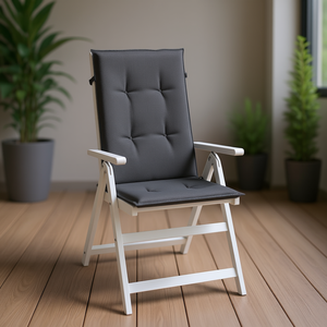 Cojín de Asiento para Silla con Respaldo Alto, Tela Melange Antracita, 47.2x19.7x1.6, Relleno de Espuma, Firmeza Media, Color Único - Product Image 2