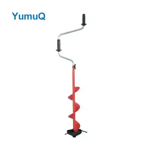 YumuQ tragbares einstellbares Outdoor-Griff Winter-Eis-Angelschraube Flugwerkzeug Erdloch-Gräser-Augger