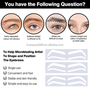 Plantilla Adhesiva Desechable de Plástico para Cejas, Resistente al Agua, para Dar Forma a las Cejas con Aerógrafo - Product Image 5