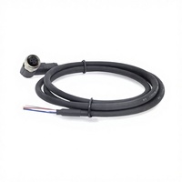 Câble M12 A-Code vers Pigtail |   Connecteur circulaire mâle/femelle IP67 avec fil blindé PUR/PVC 2/3/4/5/6/8/12/17 broches pour capteur