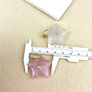 인기 판매 힐링 크리스탈 별 펜던트 로즈 쿼츠 라브라도라이트 천연석 오각별 펜던트 쥬얼리 제작용 - Product Image 2