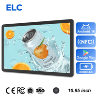 ELC POS1099T Tablette murale 11 pouces Android 16 4+64 Go avec boîtier 86, écran tactile 280 nits 10 points, signalétique numérique pour entreprises