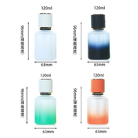 Botol Diffuser Reed Ramah Lingkungan dari Kaca Berwarna Jernih 120ml 140ml 180ml Silinder dengan Ukiran Frost