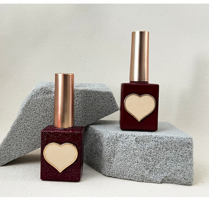 Flacon en verre et couvercle en plastique doré de 10ml, 12ml, 15ml, flacon de vernis à ongles en gel uv de couleur rose - Product Image 4