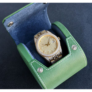 นาฬิกาสแตนเลสสตีลของผู้ชายสไตล์ที่ออกแบบได้ตามต้องการสำหรับนักธุรกิจหรูหราเซี่ยงไฮ้เคสประดับเพชรแบบลำลองนาฬิกาปฏิทินเรืองแสง - Product Image 4