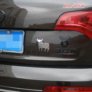 3 डी स्टेनलेस स्टील प्लेट क्रोम स्टिकर कस्टम मेटल बुल लोगो बैज कार के लिए स्टिकर - Product Image 6