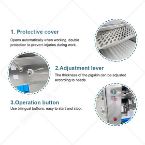 Orme điện lợn da chất béo Remover máy thương mại thịt lợn da loại bỏ cắt máy để bán - Product Image 4