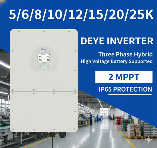 Deye Three Phase High Voltage Solar Inverter Sun-10KW -SG01HP3-EU-AM2 Hybrid Inverter 5KW 10KW 12KW 15KW 20KW 25KW EU 230V/400V