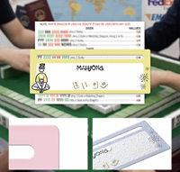 Détecteur de ligne de Mahjong américain, en acrylique transparent, pièce unique, accessoire de jeu mignon et pastel pour jeux de table, produit phare