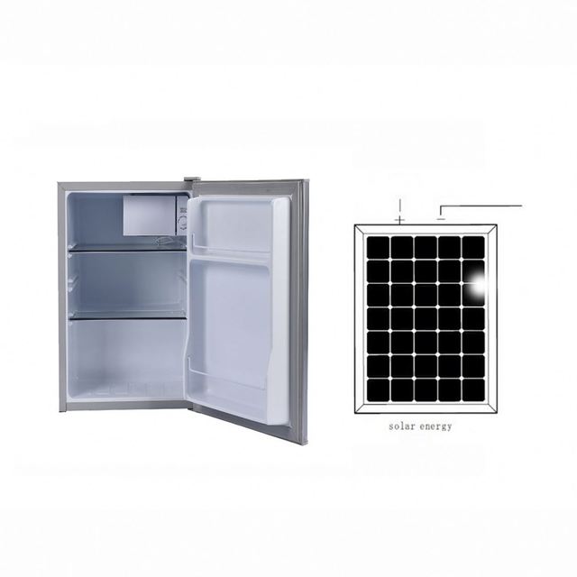 90L Hot Sale Wholesale Stainless Steel Solar Powered Mini Fridge 220V 60Hz Solar Fridges for Home