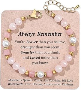Pulsera <span class=keywords><strong>de</strong></span> Cuarzo Hecha a Mano con Piedras Naturales Curativas, Joyería Personalizada, Pulsera <span class=keywords><strong>de</strong></span> Moda <span class=keywords><strong>para</strong></span> Mujer, Día <span class=keywords><strong>de</strong></span> la <span class=keywords><strong>Madre</strong></span> - Product Image 1
