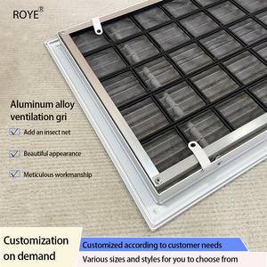 Grille d'aération <span class=keywords><strong>de</strong></span> plafond intégrée à retour d'air réglable en aluminium carré personnalisée, <span class=keywords><strong>volet</strong></span> d'air frais pour climatisation - Product Image 4