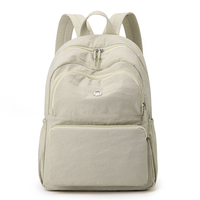 Mochila de nailon para mujer, ligera, de gran capacidad, impermeable, para ordenador portátil, mochila escolar universitaria, mochila de viaje informal para mujer
