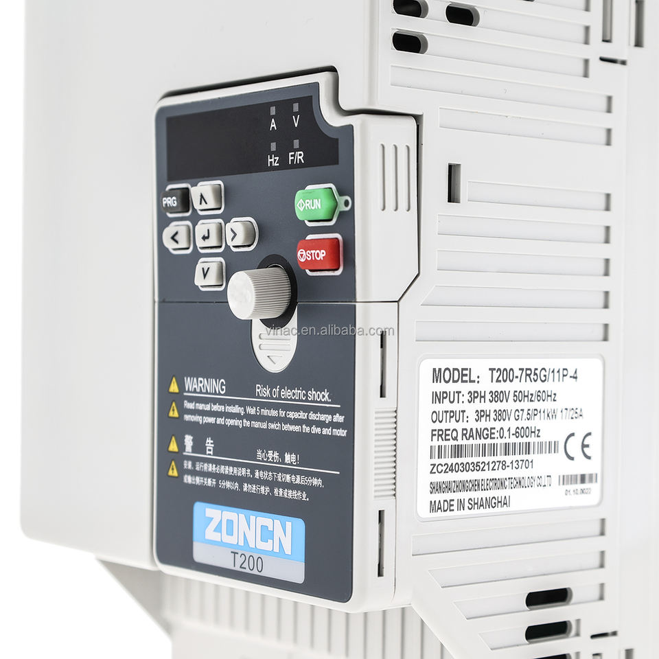 ZONCN T200 Series 380V 3 Phase VFD for AC Motor Speed Control Pump ...