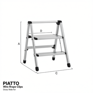 <b>Folding</b> <b>Stool</b> PIATTO Stairs Lightweight Portable <b>Step</b> Ladder for Home Use - Product Image 2