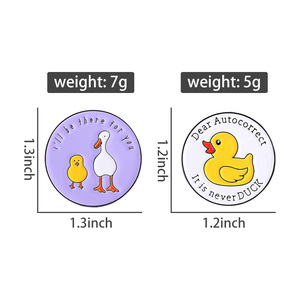 Épingles en émail drôle d'oie et de <span class=keywords><strong>canard</strong></span> broches d'animaux de dessin animé insigne de revers vêtements bijoux cadeau pour les amis en gros - Product Image 6