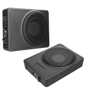 Caisson de Basses Actif Extra-Plat RC 10 Pouces 600W pour Installation Sous Siège, <span class=keywords><strong>Subwoofer</strong></span> Audio Voiture Haute Puissance Pure Basse pour Véhicules 12V et Camions - Product Image 1