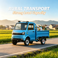 Auto Eléctrico 2026 de Doble Puerta y Doble Asiento, con Batería de Litio Ternaria, Camioneta Eléctrica de Cuatro Ruedas, Mini Pickup